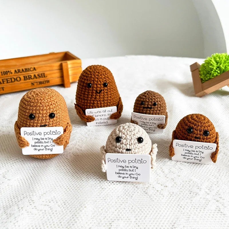 Y&D Handmade Crochet Kit Toys Keychain Whole Sale Dolls Yarn Doll Cute Plush Kids Gift  Free Sample Positive Potato - Image 5