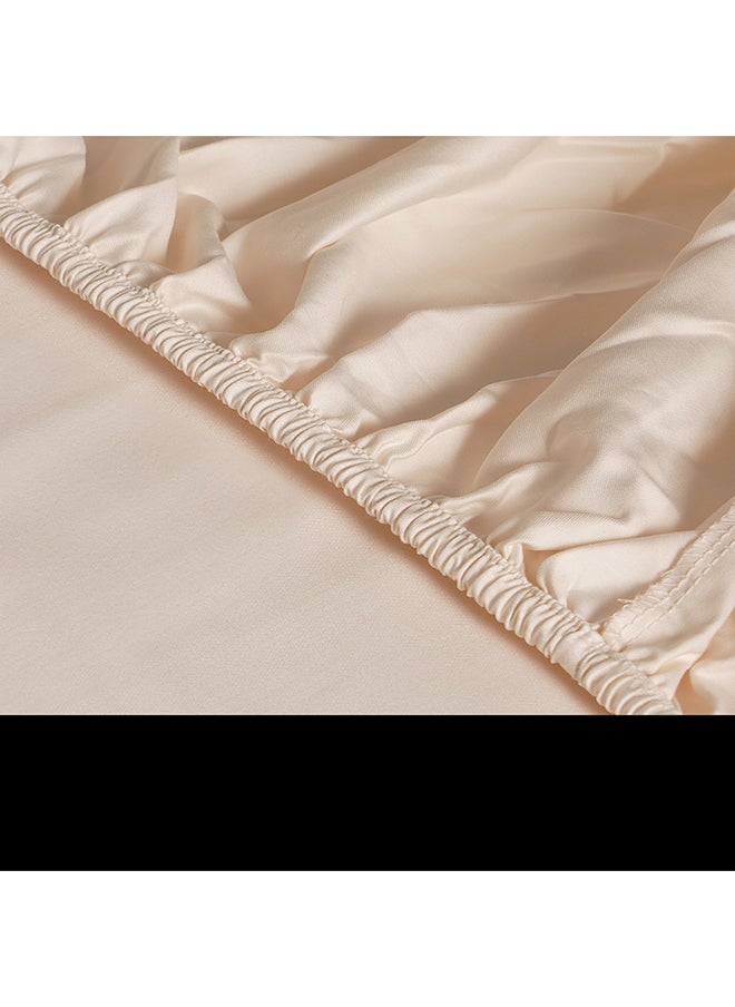 امبرا شرشف بمطاط قطن مصري 500 خيط من أمبرا  180*200سم كريمي  - Image 3