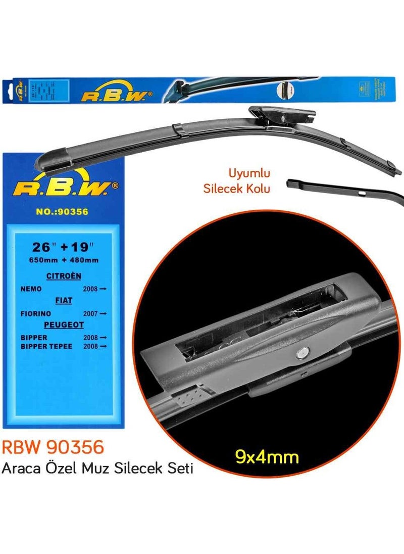 RBW 90356 Peugeot Bipper 2008- Front Wiper Set  - Image 3