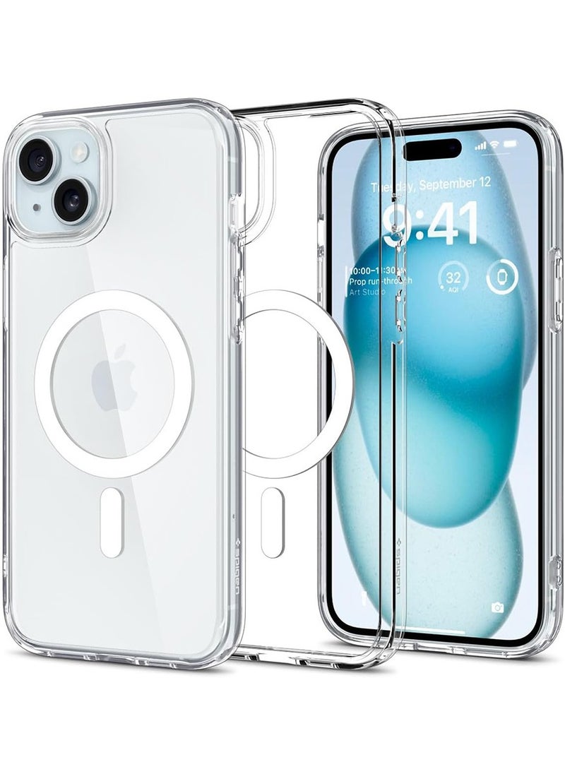 Spigen - Ultra Hybrid MagFit for iPhone 15 Case Cover with MagSafe - White - Image 1