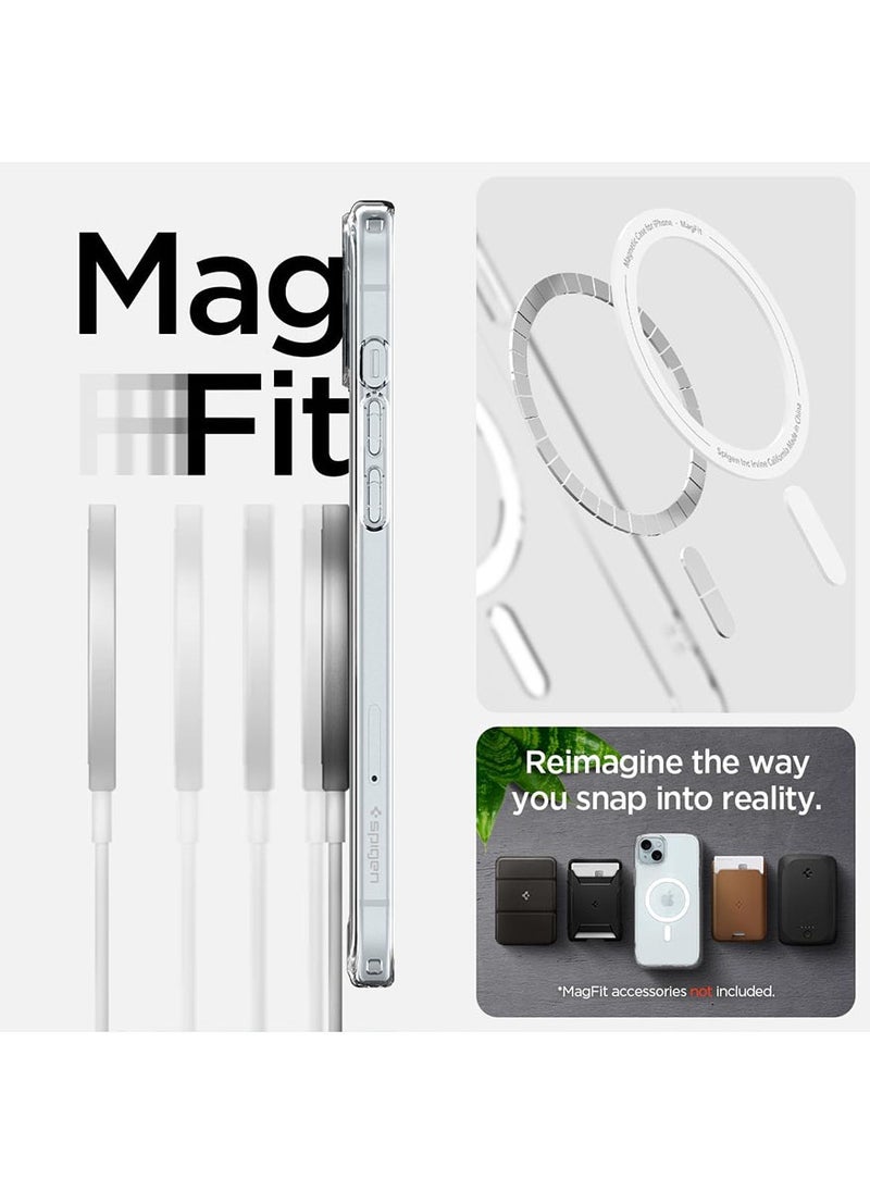 Spigen - Ultra Hybrid MagFit for iPhone 15 Case Cover with MagSafe - White - Image 1