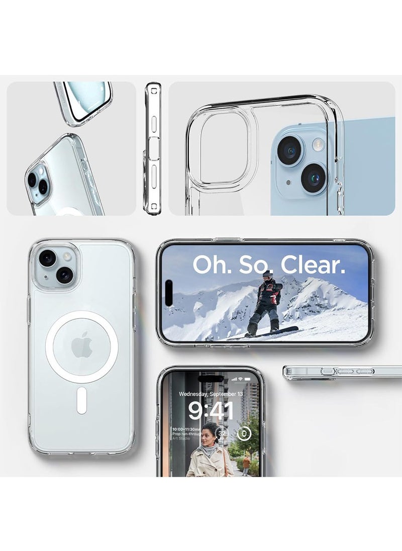 Spigen - Ultra Hybrid MagFit for iPhone 15 Case Cover with MagSafe - White - Image 1