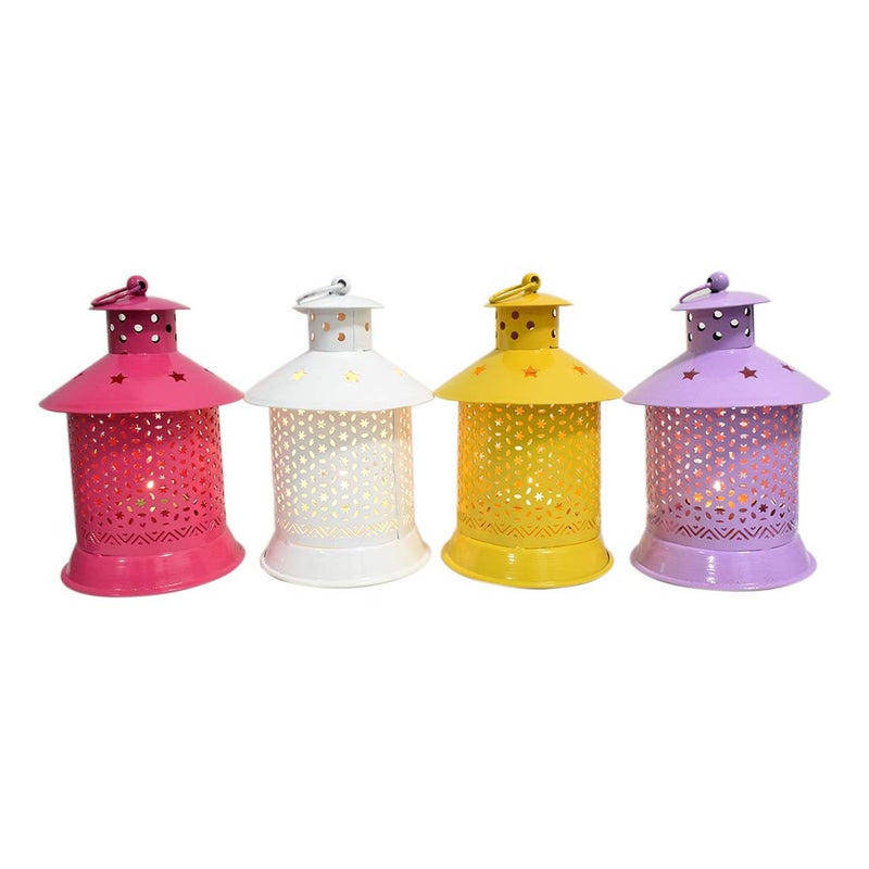 Puja N Pujari Puja N Pujari Tea Light Candle Holder Hanging Lantern for Home Decor and Gift Set of 4  - Image 3