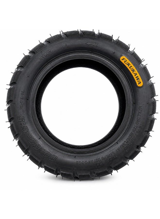 Fukukawa 90/65-6.5 Tubeless E-Scooter Tire | Heavy Duty Nylon Rubber Replacement Tyre | High Grip Anti-Slip | Compatible with Kaabo Mantis, Dualtron Mini, Zero 10X, Speedway 5 & More - Image 4