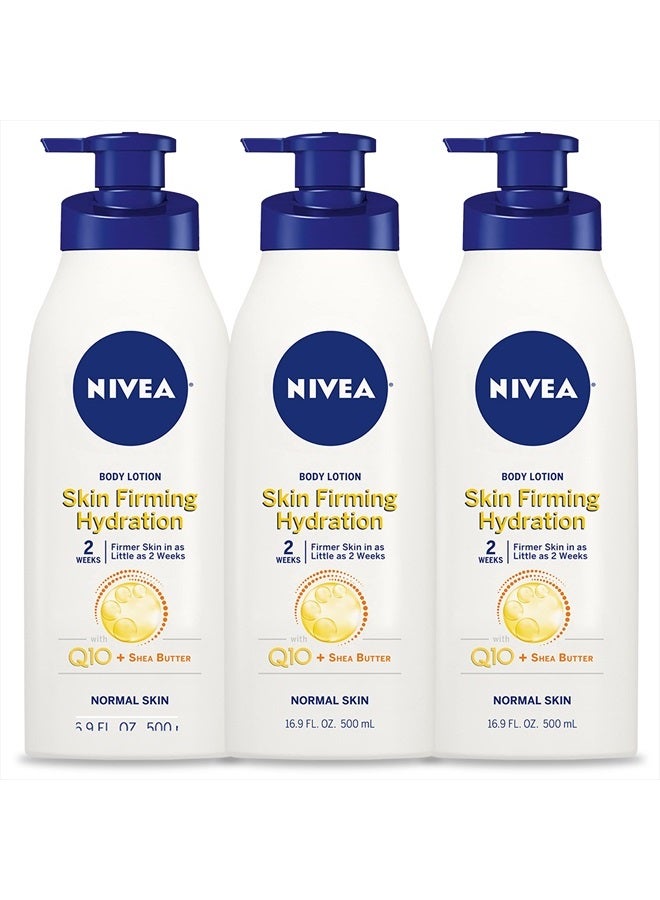 Nivea لوشن الجسم المشدود مع Q10 وزبدة الشيا، لوشن مشدود، لوشن مرطب بزبدة الشيا، 16.9 أونصة سائلة زجاجة مضخة - Image 1