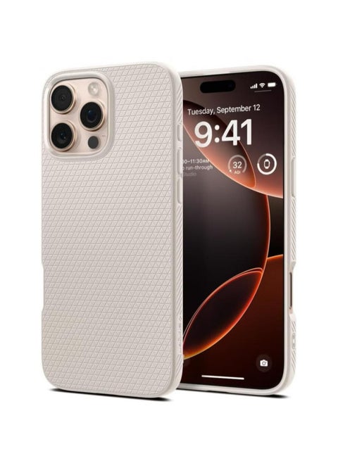 غطاء حماية Liquid Air لهاتف iPhone 16 Pro (2024) - تيتانيوم طبيعي