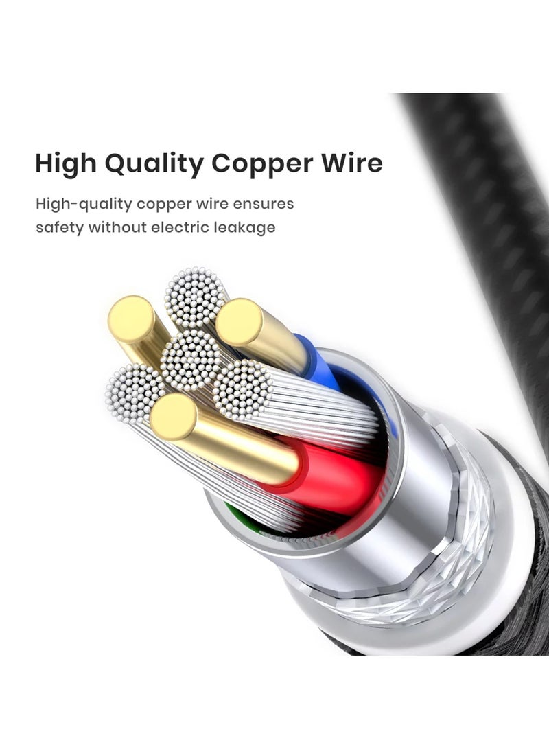 Belk USB-A to USB-C Cable, 18W Fast Charging, 3 Meter Long, Durable Nylon Braided, Quick Charge, Data Transfer, High-Quality Copper Wire - Image 2