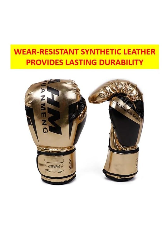 Generic Adult Boxing Gloves, Punching Gloves, Professional Shockproof Faux Leather Sparring Training Glove Set Punching Bag Mitts for Muay Thai, MMA, Kickboxing, Men/Women  - Image 2