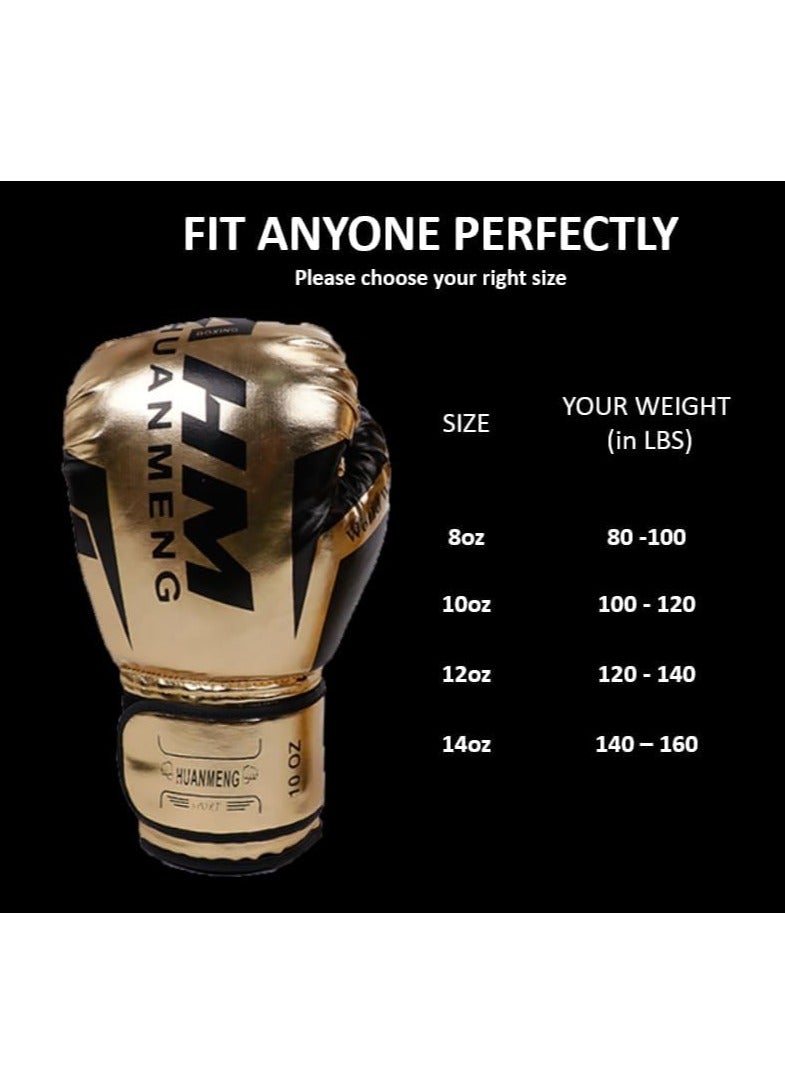 Generic Adult Boxing Gloves, Punching Gloves, Professional Shockproof Faux Leather Sparring Training Glove Set Punching Bag Mitts for Muay Thai, MMA, Kickboxing, Men/Women  - Image 5