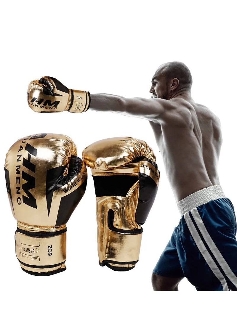 أتش أم كوليكشون قفازات ملاكمة للبالغين، قفازات ملاكمة، مجموعة قفازات تدريب احترافية مقاومة للصدمات من الجلد الصناعي، قفازات كيس ملاكمة للمواي تاي، فنون القتال المختلطة، الكيك بوكسينج، للرجال/النساء - Image 1