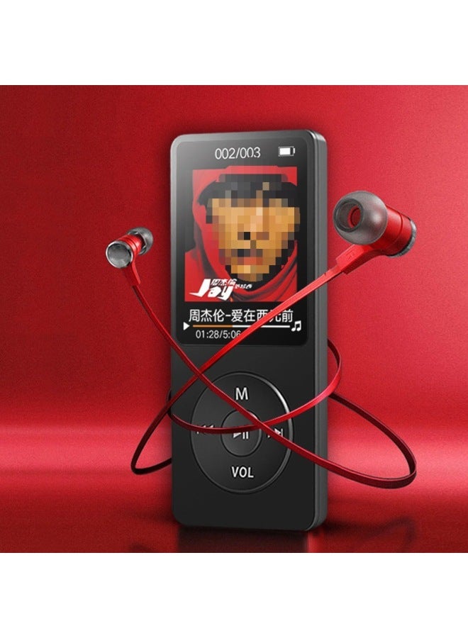 Mp3 Walkman Students MP4 Plug-in Card To Learn English Music Player Portable Small Cute Novel-Body Color:Black 【can Be Placed Outside/carded】-Memory Capacity:【16g Memory】 Free Full Set Of Accessories - Image 3