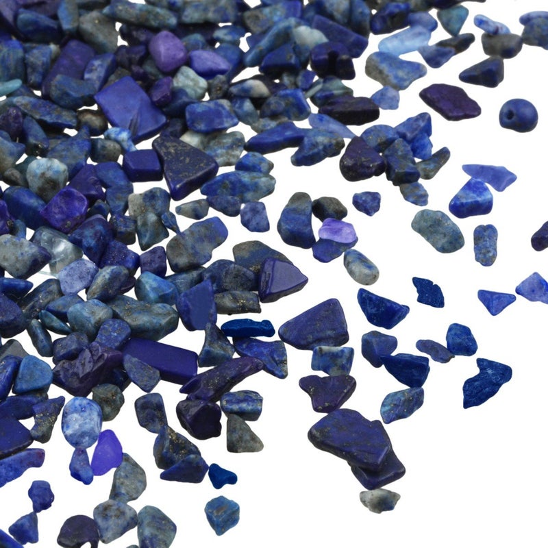 Rockcloud 1 Lb Lapis Lazuli Small Tumbled Chips Crushed Stone Healing Reiki Crystal Jewelry Making Home Decoration - Image 2