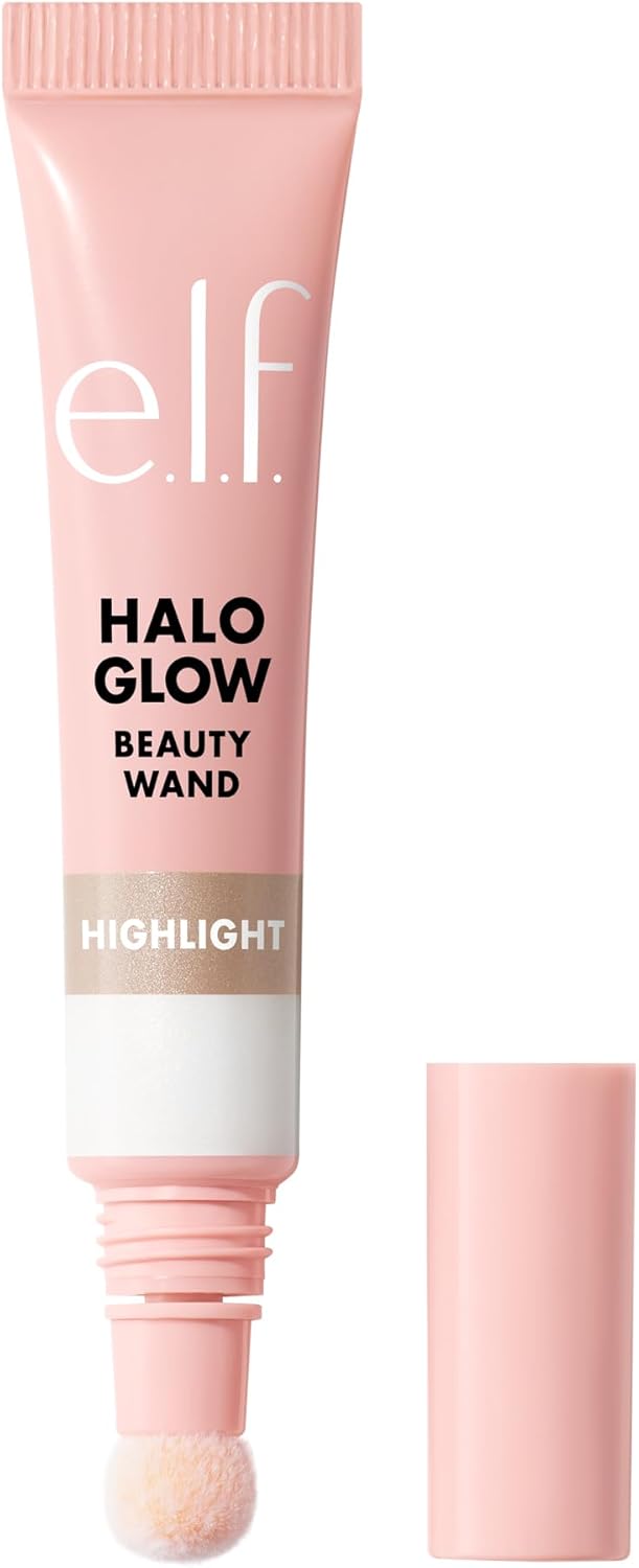 elf Halo Glow Highlight Beauty Wand Liquid Highlighter Wand For Luminous Glowing Skin Buildable Formula Vegan Crueltyfree IRL Angel