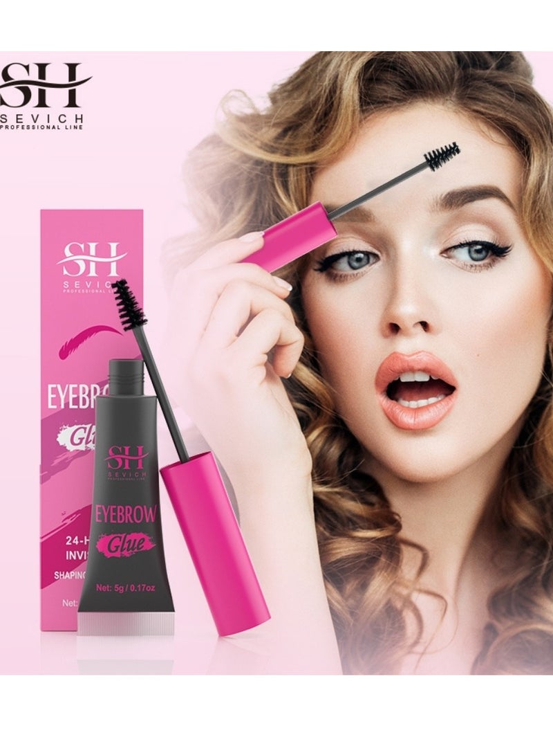 Sevich Eyebrow Glue Brow Lifting Instant Brow Styler Waterproof Quick Drying Brow Lift Gel 24 Hour Invisible Shaping and Setting Lamination Glue Styling Brow Fix Gel Eyebrow Lift Glue Dark Brown - Image 2