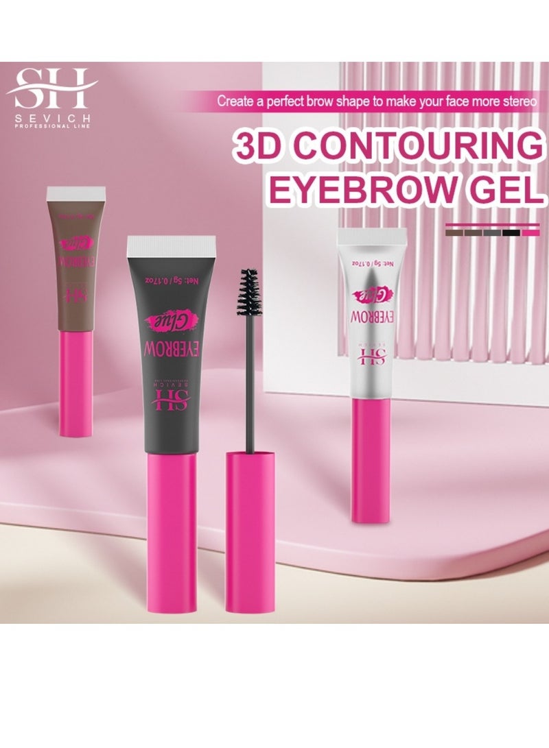 Sevich Eyebrow Glue Brow Lifting Instant Brow Styler Waterproof Quick Drying Brow Lift Gel 24 Hour Invisible Shaping and Setting Lamination Glue Styling Brow Fix Gel Eyebrow Lift Glue Dark Brown - Image 4