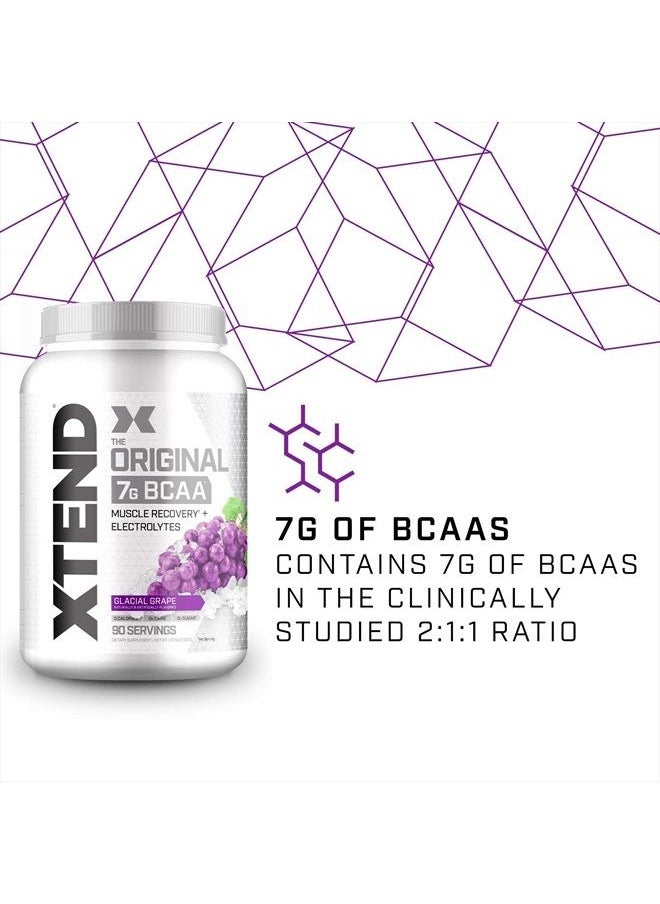 SCIVATION XTEND Original BCAA Powder Glacial Grape | Sugar Free Post Workout Muscle Recovery Drink with Amino Acids | 7g BCAAs for Men & Women | 90 Servings  - Image 2