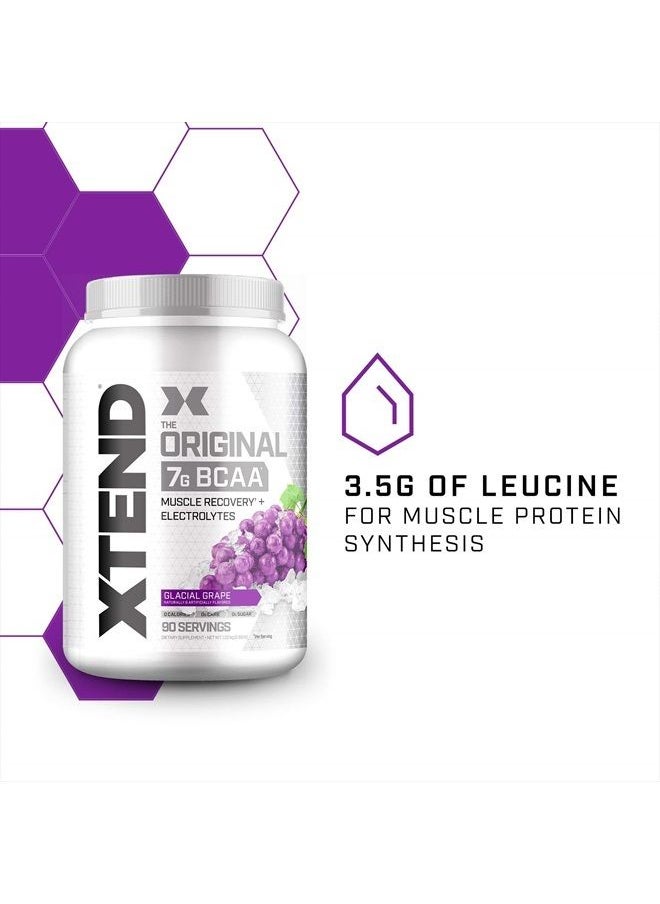 SCIVATION XTEND Original BCAA Powder Glacial Grape | Sugar Free Post Workout Muscle Recovery Drink with Amino Acids | 7g BCAAs for Men & Women | 90 Servings  - Image 3