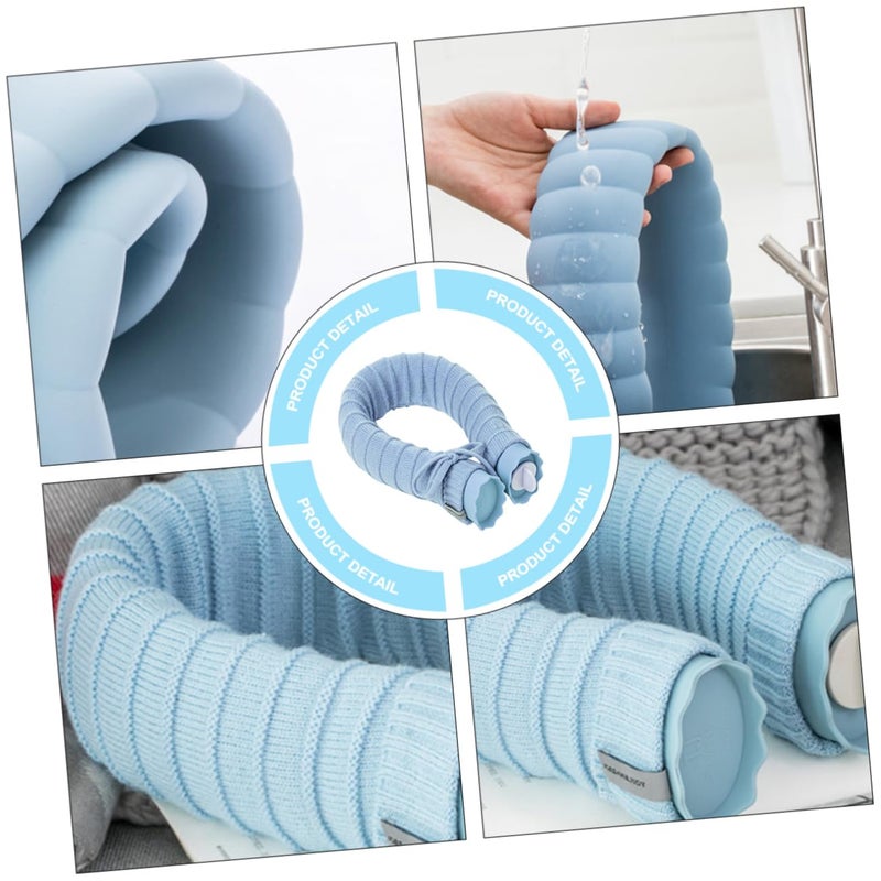 U Shaped Hot Water Bag With Knitted Sleeve For Neck Pain Relief Warm Compress Random Color - Image 4