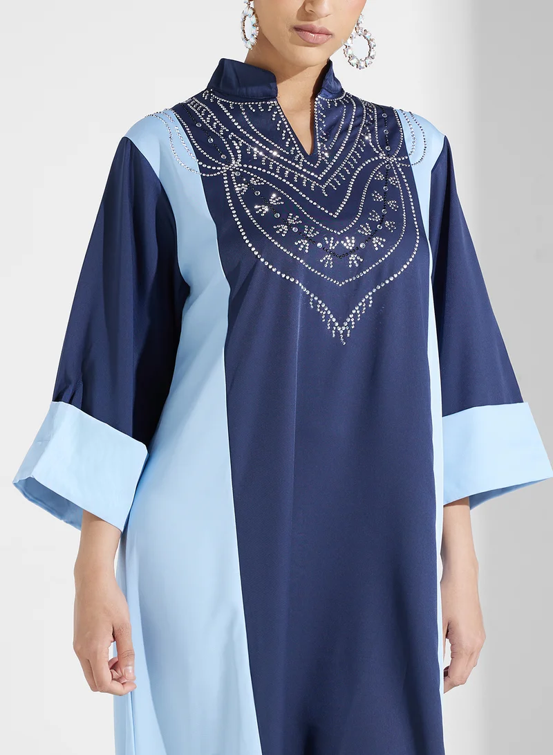 Khizana Embroidered Panel Dress