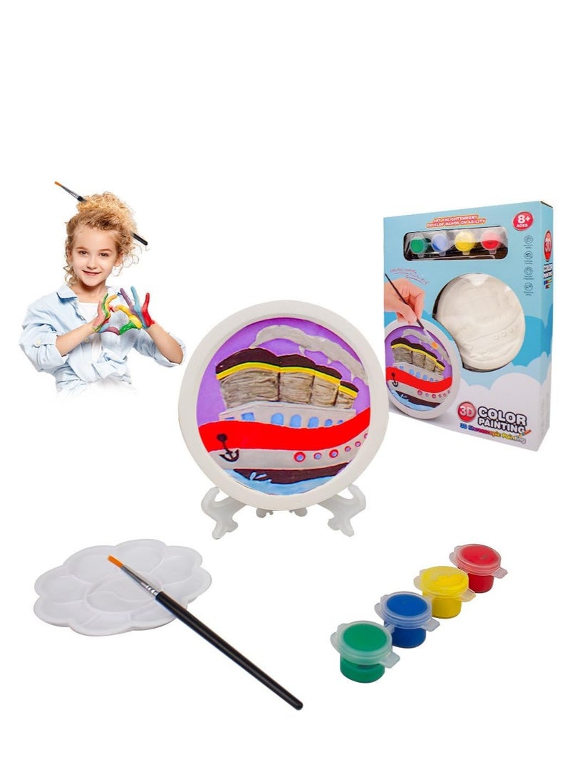 UKR Paint Toy Craft Kits for Kids – DIY Ship-Themed Art Supplies Painting Kit | Creative Craft Set for Toddlers | Fun & Educational Art Project for Children | Hands-On Painting Activity for Early Development - Image 1