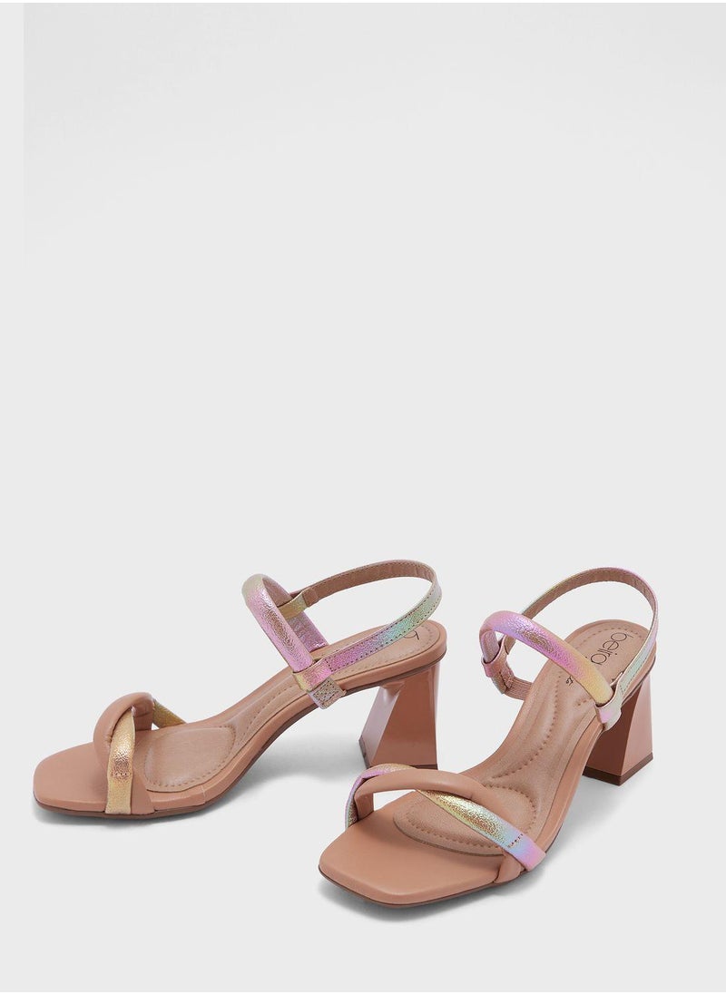 Beira Rio Oaklynn Multi Strap Mid Heel Sandals  - Image 4