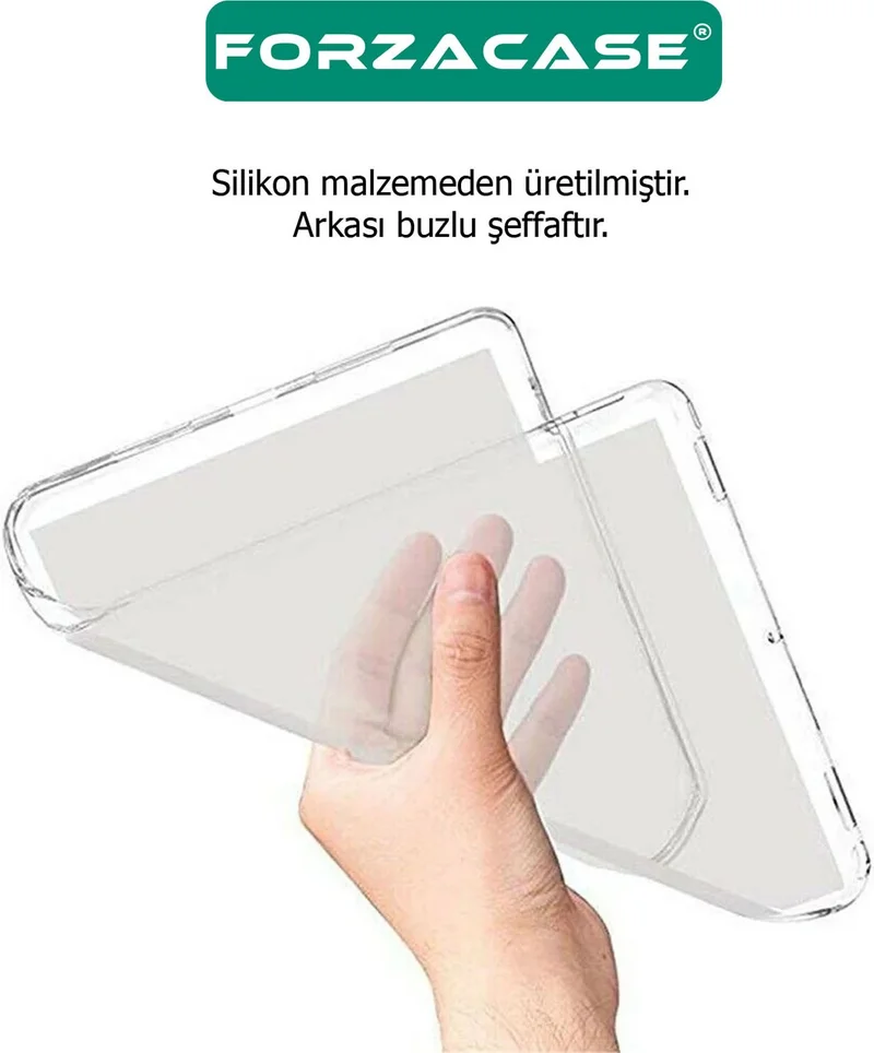 فورزاكاس Silicone Case Compatible with Xiaomi Redmi Pad Se 8.7 Frosted Transparent - FC013