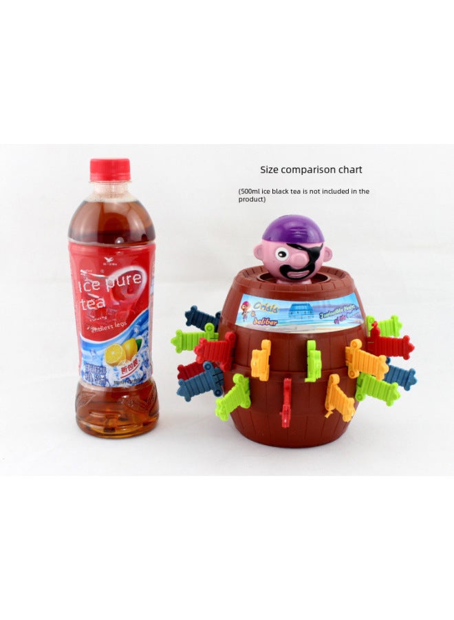 Creative Trick Toy Uncle Black Beard Large Pirate Bucket Sword Game With Piggy Bank 24 Sword Party-Color:other - Image 2