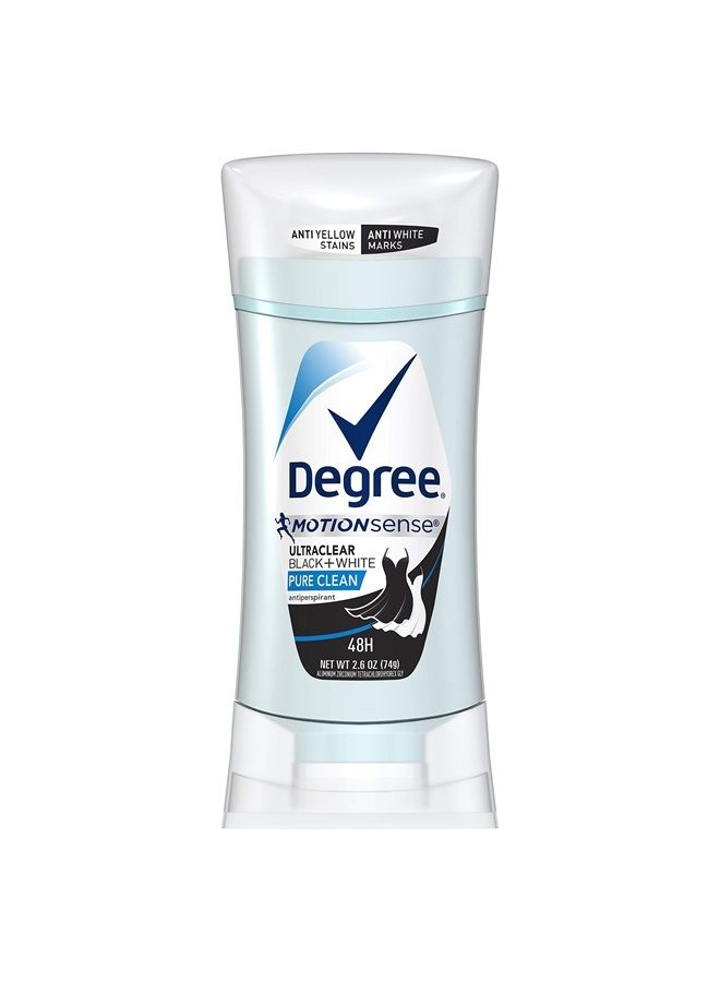 Degree UltraClear Antiperspirant for Women Protects from Deodorant Stains Pure Clean Deodorant for Women 2.6 oz - Image 1