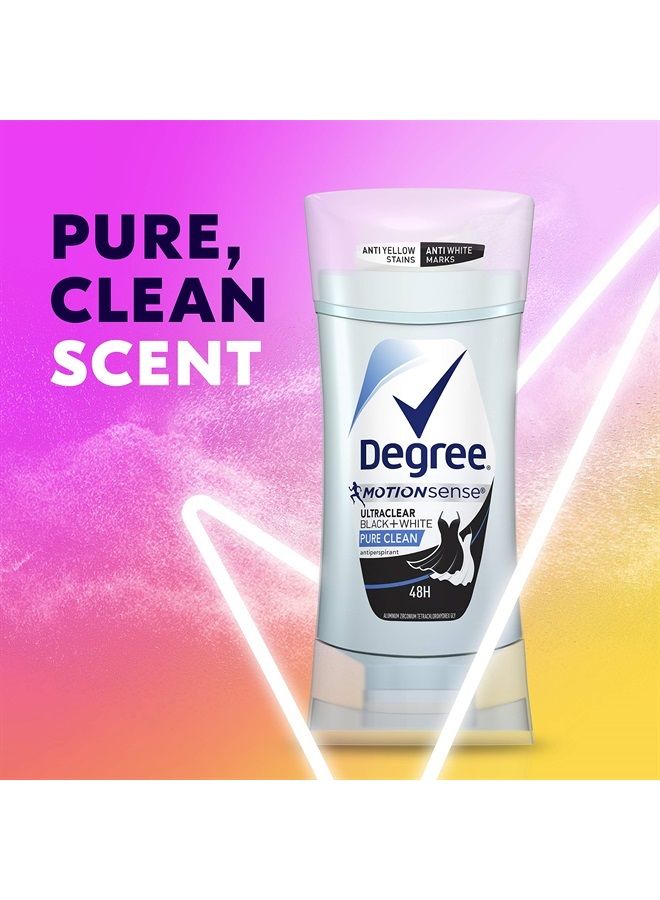 Degree UltraClear Antiperspirant for Women Protects from Deodorant Stains Pure Clean Deodorant for Women 2.6 oz - Image 2