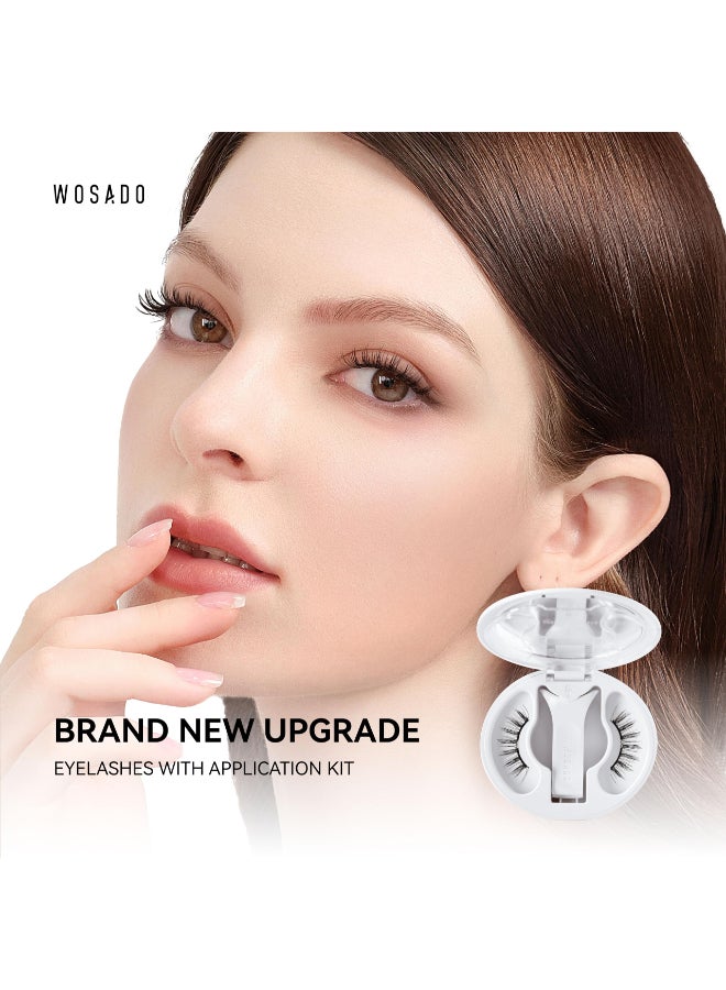 WOSADO Magnetic Eyelashes with Applicator Kit No14 FROST BLACK 215mm Reusable Magnetic Lashes without Eyeliner Gluefree False Lashes Waterproof Lightweight Suit for Natural Makeup - Image 4