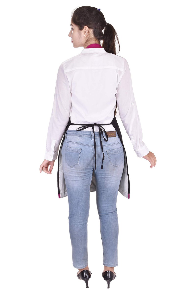 Switchon Waterproof Black Purple Apron with Front Pocket - Image 2