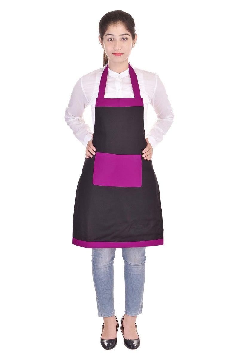 Switchon Waterproof Black Purple Apron with Front Pocket - Image 1