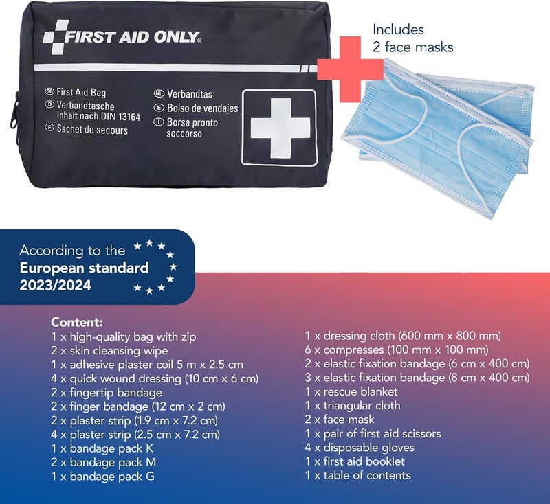 First Aid Only kit for car KFZ DIN 13164 Blue P10019 Black - Image 5