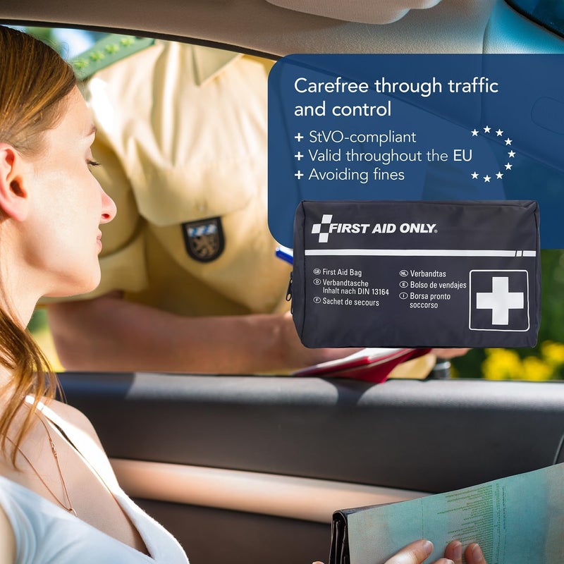 First Aid Only kit for car KFZ DIN 13164 Blue P10019 Black - Image 2