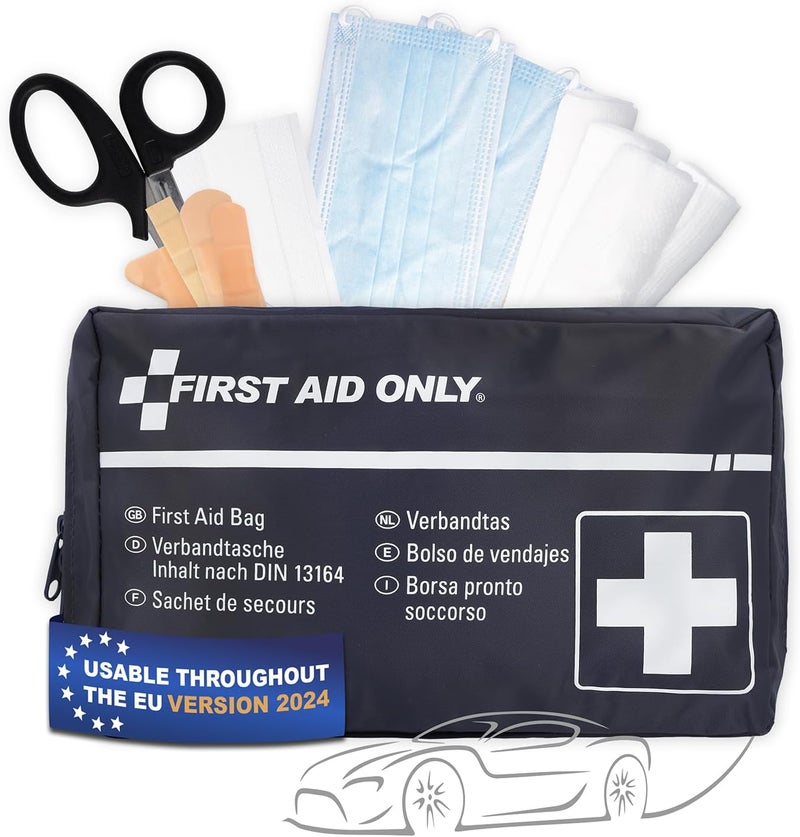 First Aid Only kit for car KFZ DIN 13164 Blue P10019 Black - Image 1