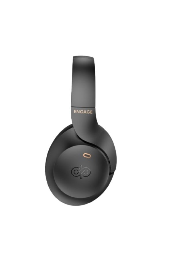 Engage Hybrid ANC E10, Wireless Headphones with Active Noise Cancellation, Deep Bass & Long Battery Life, Black - Image 2