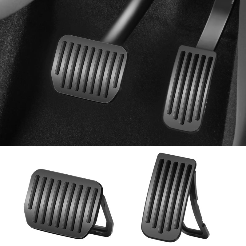 Arcoche Performance ABS Pedal Pad Accessories Brake for Tesla Model y Juniper Accessories Model 3 Highland Accessories 20172026 NonSlip Protector Accessories Foot Pedal Pad Replacement Black - Image 3