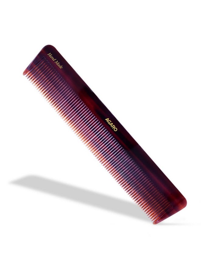 AGARO AGARO Hand Made Comb, All Fine Tooth Dressing Comb, Smooth Rounded Teeth, Hair Styling, Grooming, Hair Brushing, Hair Dressing, Cellulose Acetate Comb, For Men & Women, HMC71, Brown.  - Image 1