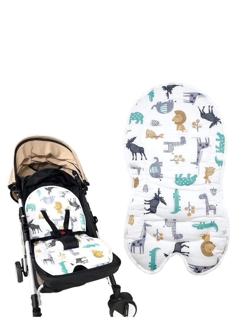 Captaintech Universal Baby Seat Pad Liner, Breathable Stroller Mat Ultra-Soft Infant Car Seat Cushion Comfortable Toddler Seat Cushion Pad Baby Carriage Cushion Liner  - Image 1