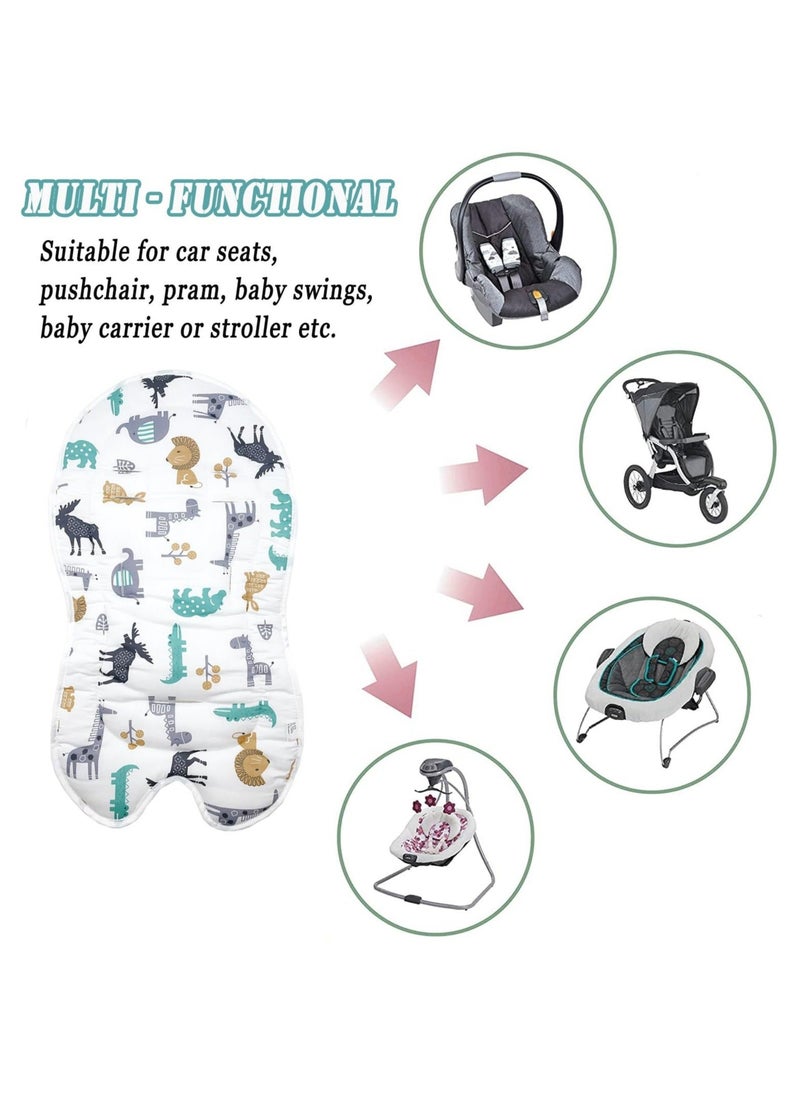 Captaintech Universal Baby Seat Pad Liner, Breathable Stroller Mat Ultra-Soft Infant Car Seat Cushion Comfortable Toddler Seat Cushion Pad Baby Carriage Cushion Liner  - Image 2