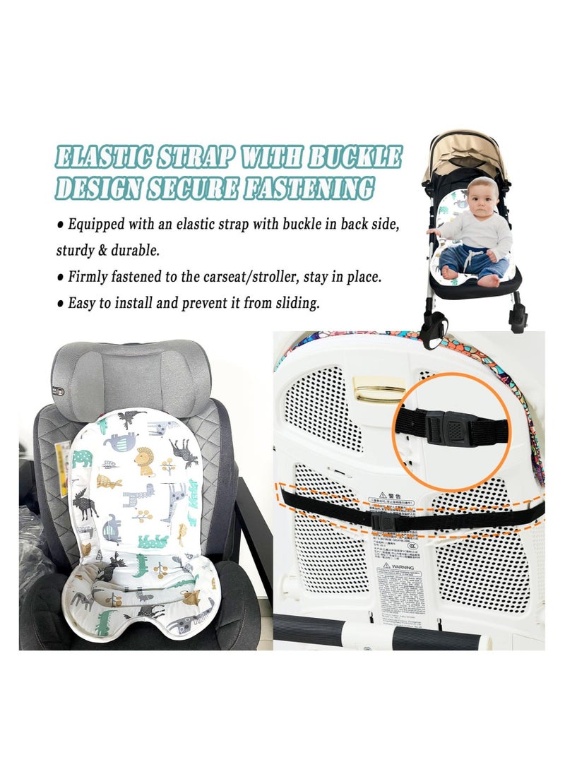 Captaintech Universal Baby Seat Pad Liner, Breathable Stroller Mat Ultra-Soft Infant Car Seat Cushion Comfortable Toddler Seat Cushion Pad Baby Carriage Cushion Liner  - Image 4