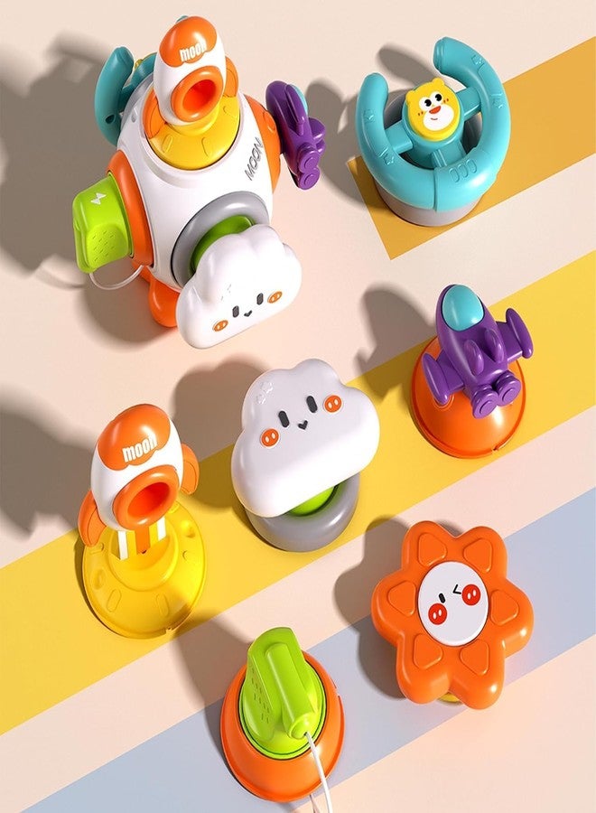 براند كونكور ألعاب مونتيسوري من ماركة كونكر، 6 في 1، ألعاب حسية للأطفال، لعبة تعليمية لفرز الأشكال، لعبة تكديس تفاعلية، لعبة تنمية المهارات الحركية الدقيقة (مكعب الصاروخ 6 في 1) - Image 3