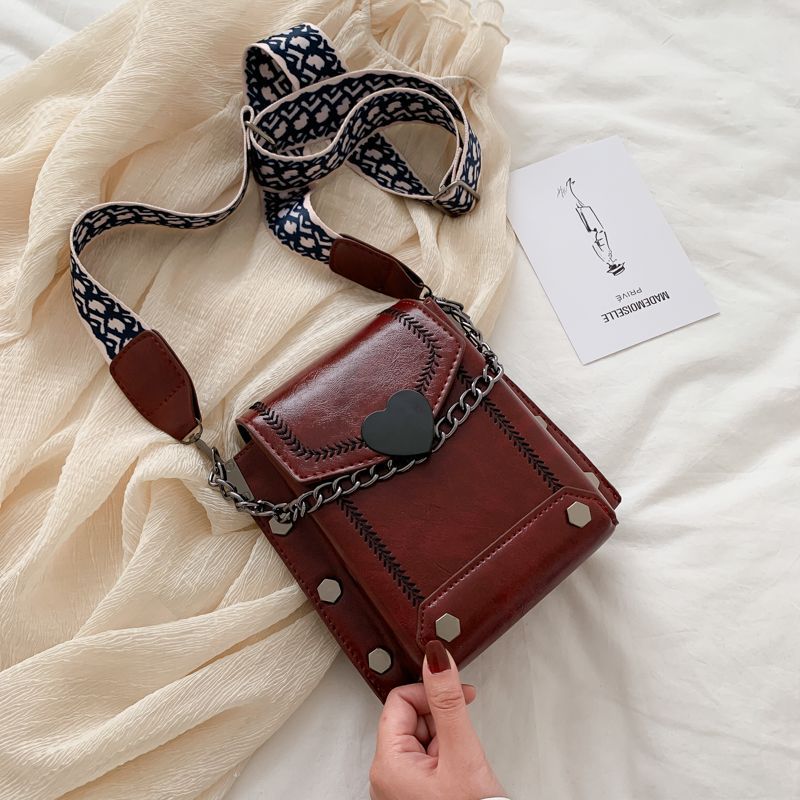 Z Spring And Small Bag Women'S Popular Popular Texture Shoulder Bag Fashion Retro Wideband Crossbody - Image 3
