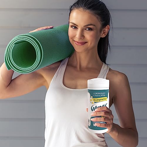 Wipex Fitness Equipment Wipes - EWG Verified - 50 Ct Original Natural Plant Based Gym Wipes for Equipment, Clean Surfaces at Home or Gym, Use as a Yoga Mat Cleaner, Lemongrass, Eucalyptus & Vinegar - Image 4
