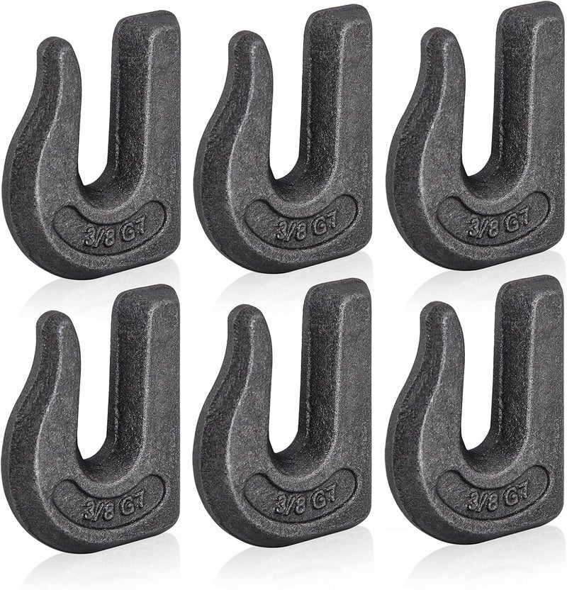 AYA GEAR Weld-on Grab Chain Hook 3/8-in Heavy Duty Tow Hook G70 Forged Steel (6Pcs) - Image 1