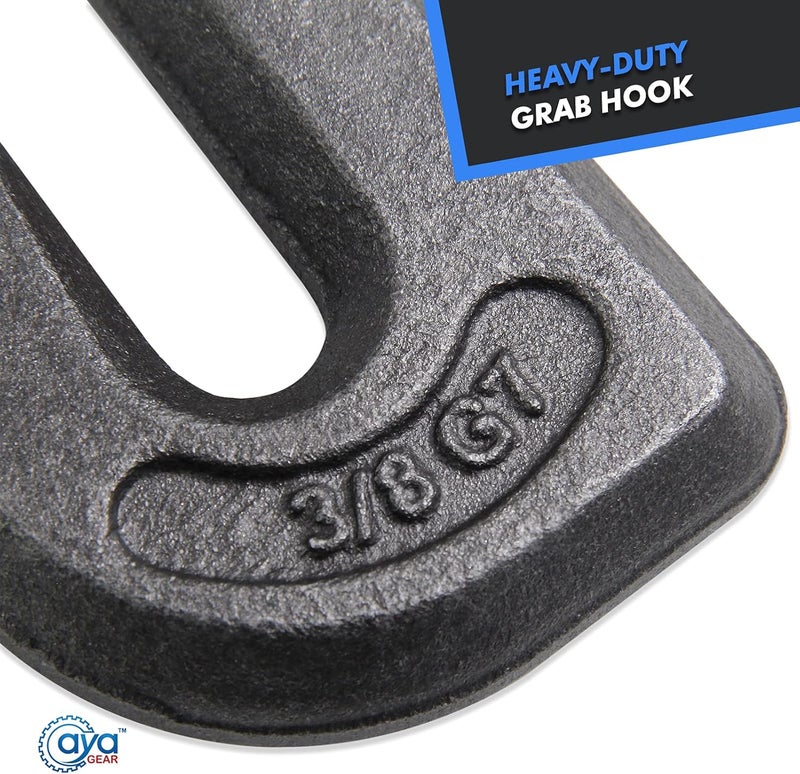 AYA GEAR Weld-on Grab Chain Hook 3/8-in Heavy Duty Tow Hook G70 Forged Steel (6Pcs) - Image 4