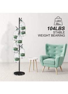 CityRiya-Long Coat Rack Freestanding Clothes Stand Garment Rack Clothes Rack Metal Coat Racks Hanger Stand Clothes Rail Stand Clothes Hanger Organizer with Marble Base for Hanging Clothes, Hats, Bags  - Image 5