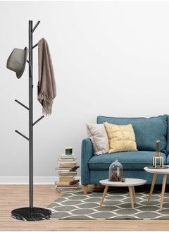 CityRiya-Long Coat Rack Freestanding Clothes Stand Garment Rack Clothes Rack Metal Coat Racks Hanger Stand Clothes Rail Stand Clothes Hanger Organizer with Marble Base for Hanging Clothes, Hats, Bags  - Image 2