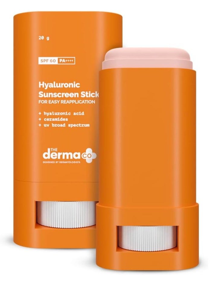 ذا ديرما كو واقي شمس حمض الهيالورونيك لجميع أنواع البشرة، مع عامل حماية من الشمس 60 وPa++++ لسهولة إعادة الاستخدام، 20 جرام