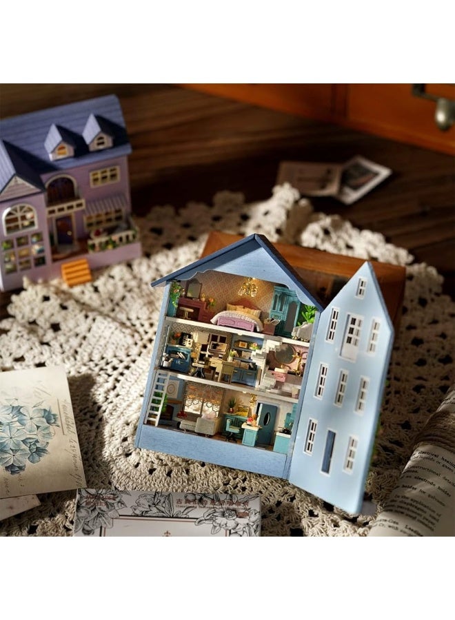 Kisoy Romantic and Cute Dollhouse Miniature DIY House Kit Creative Room Perfect DIY Gift for Friends, Lovers and Families (Molan House) - Image 1